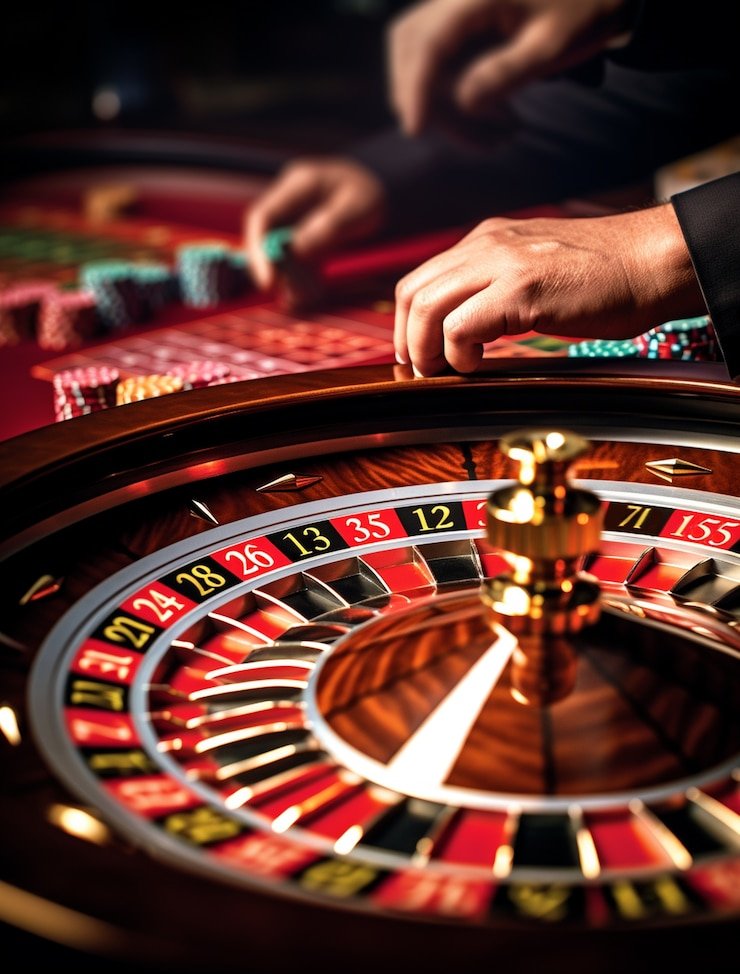 Meja Baccarat langsung di studio myemulator dengan dealer profesional dan kartu yang dibagikan